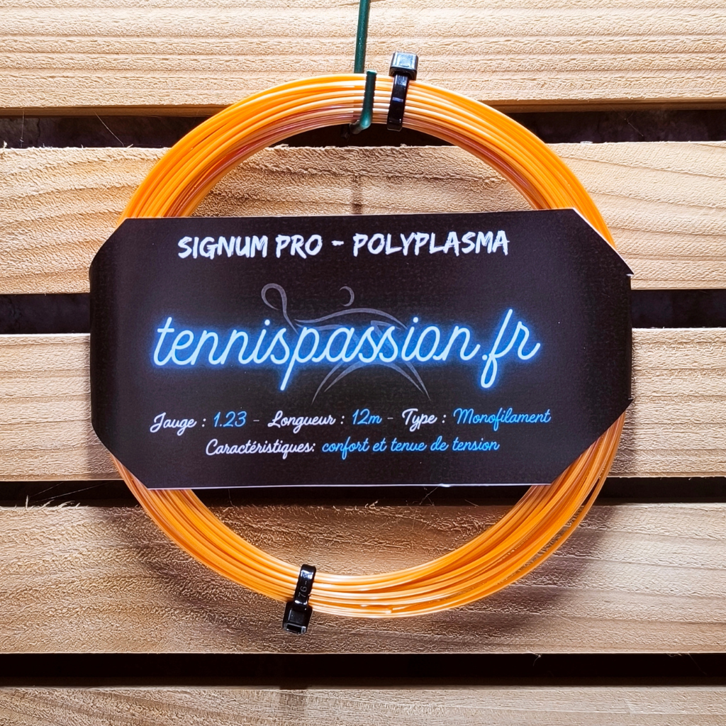 Cordage de tennis SIGNUM PRO PolyPlasma - monofilament jauge 1.23 coloris Orange