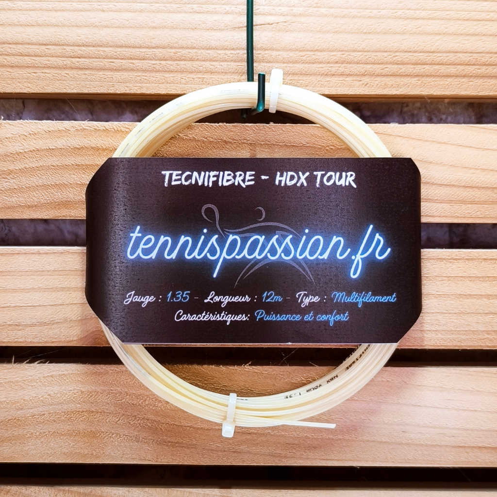 Cordage de tennis TECNIFIBRE HDX Tour - multifilament jauge 1.35 coloris Natural